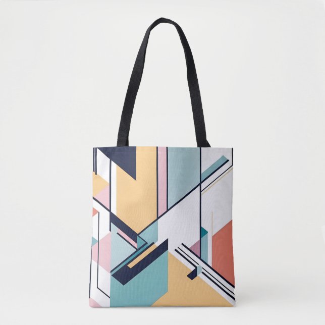 Tote Bag Design géométrique chic abstrait moderne (Devant)