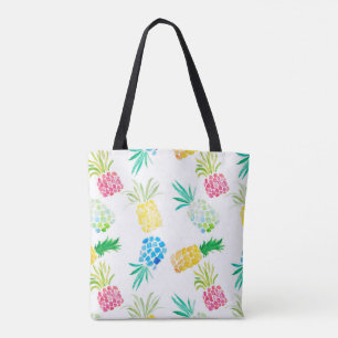 Tote Bag Design moderne d'ananas en aquarelle