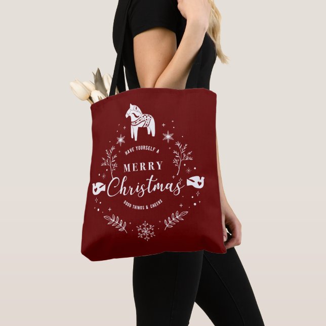Tote Bag Design ornement de Noël (De près)