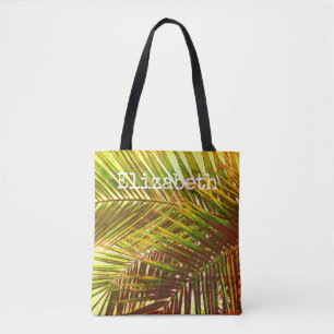 Tote Bag design personnalisé et tropical fourre-tout feuill