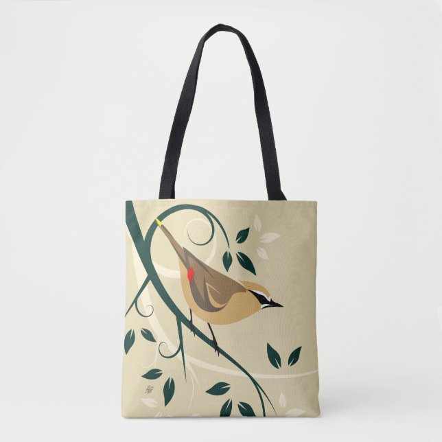 Tote Bag Design stylisé de cire de cèdre (Devant)