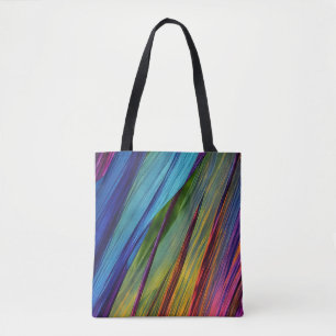 Tote Bag Design WAVY coloré en bleu et Turquoise