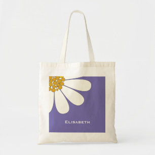 Tote Bag desing floral Marguerite-blanc personnalisent le
