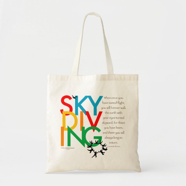 Tote Bag Désir de parachutisme (Devant)