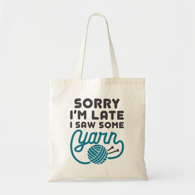 Tote Bag Désolé d'être en retard J'ai vu un harnais drôle d (Devant)