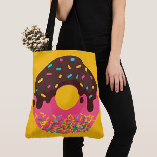 Tote Bag Dessert, Donut arc-en-ciel, Doughnut