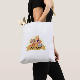 Tote Bag dessert moderne Boulangerie de pain nom personnali