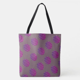Tote Bag Dessin abstrait MODERNE en profondeur : rose #7D61