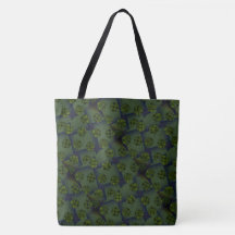 Dessin abstrait MODERNE en vert profond-noir-noir