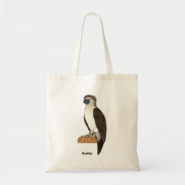 Tote Bag dessin animé d'aigle des Philippines (Devant)