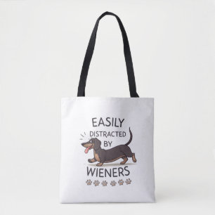 Tote Bag Dessin animé drôle de chien teckel joueur