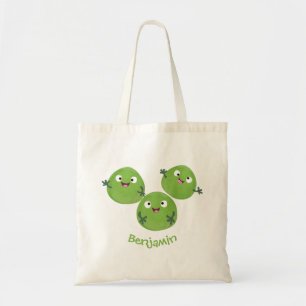 Tote Bag Dessin animé drôle de légumes de chou de Bruxelles