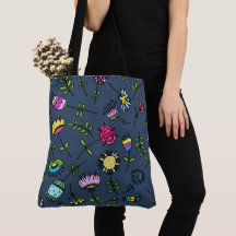 Dessin artistique de motif floral fantaisiste