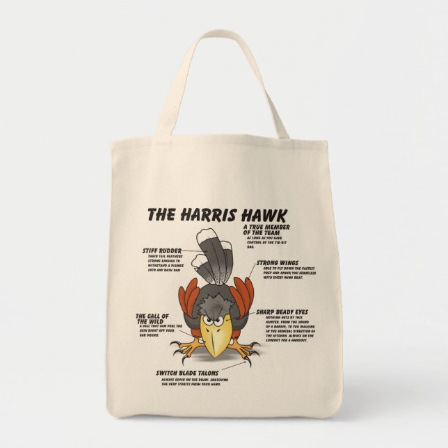 Tote Bag Dessin de Harris Hawk (Devant)