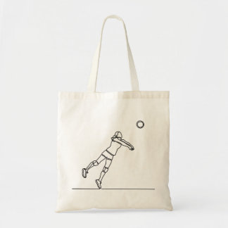Tote Bag dessin de la ligne libérale de volleyball