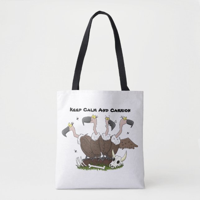 Tote Bag Dessin de l'humour vautours drôle (Devant)