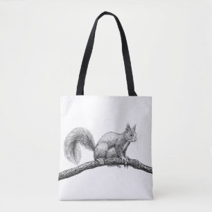 Tote Bag Dessin d'écureuil