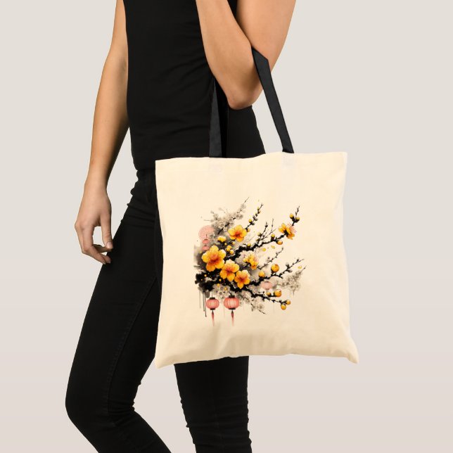 Tote Bag Dessin d'encre de Hoa Mai Bonne année (Devant (produit))