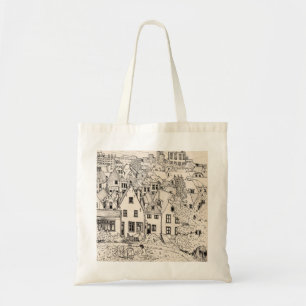 Tote Bag Dessin d'encre de stylet Leiden South Hollande Pay