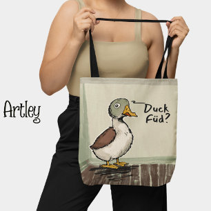 Tote Bag Dessin drôle canard scandinave Humour nordique