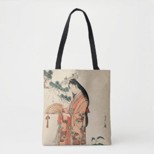 Tote Bag Dessin en bois antique d'une femme japonaise