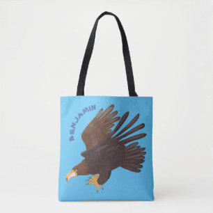 Tote Bag dessin humoristique d'aigle royal
