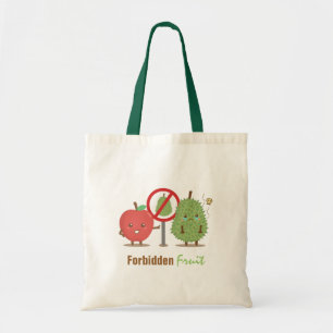 Tote Bag Dessin humoristique, Fruit défendu, Pomme et Duria