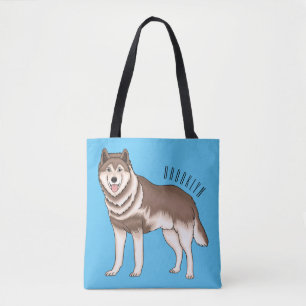 Tote Bag dessin humoristique sibérien husky