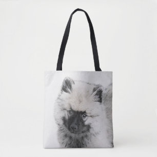 Tote Bag Dessin Keeshond Chiot - Joli dessin original Chien