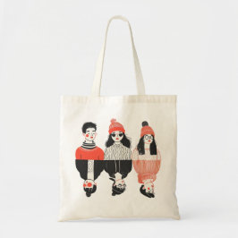 Tote Bag Dessin moderne simple des jeunes cool