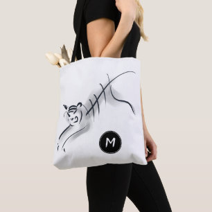 Tote Bag Dessin original5 Tigre chinois Nom de l'année Anni