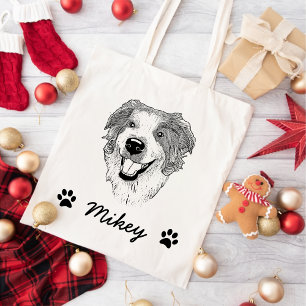 Tote Bag Dessin personnalisé du chien berger australien