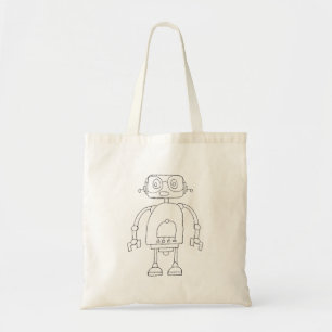 Tote Bag Dessin Robot Simple Smart Dessin