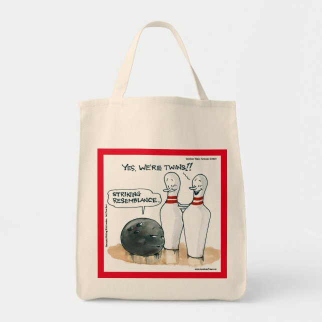 Tote Bag Dessins animés de Rick London Drôle de Bowling Ban (Devant)