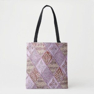 Tote Bag Dessins De Diamant En Rose