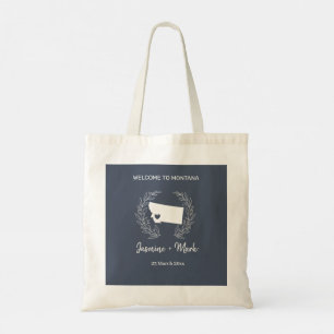 Tote Bag Destination Montana Mariage Bienvenue