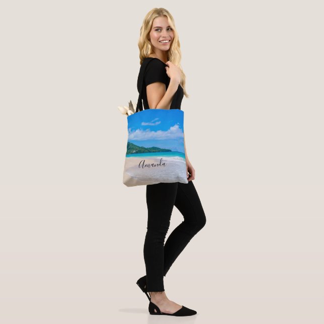 Tote Bag Destination tropicale Plage Pittoresque Photo (Sur le modèle)