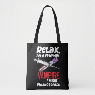 Tote Bag Détendez-vous, je suis un vampire amical Je veux d