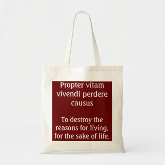 Tote Bag Détruire les raisons de vivre - Citation pour mine