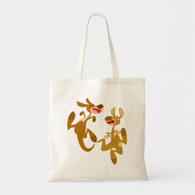 Tote Bag Deux caricatures Bouncon Cute Kangaroos (Devant)