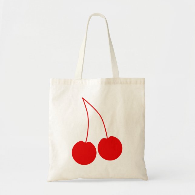 Tote Bag Deux cerises rouges (Devant)