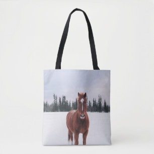 TOTE BAG DEUX CHEVAUX SUR NEIGE