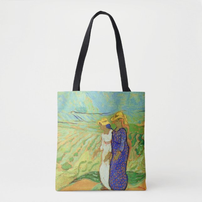 Tote Bag Deux femmes traversent les champs par Vincent van  (Devant)
