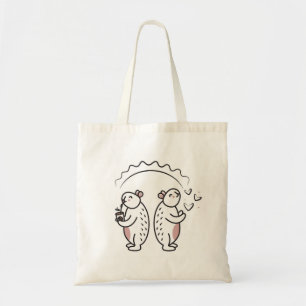 Tote Bag Deux mignonnes capybares de ligne noire