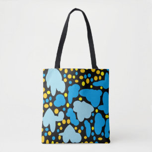 Tote Bag Deux nuages de bouffées de couleur pâle points jau