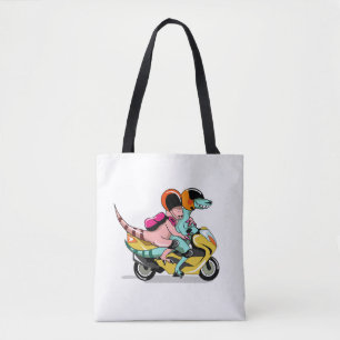 Tote Bag Deux Rapporteurs De Dessins De Cartoon Montent Sur