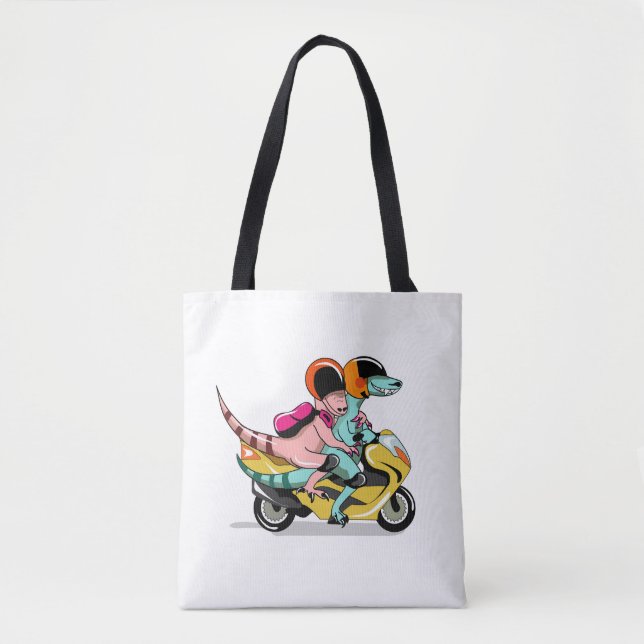 Tote Bag Deux Rapporteurs De Dessins De Cartoon Montent Sur (Devant)