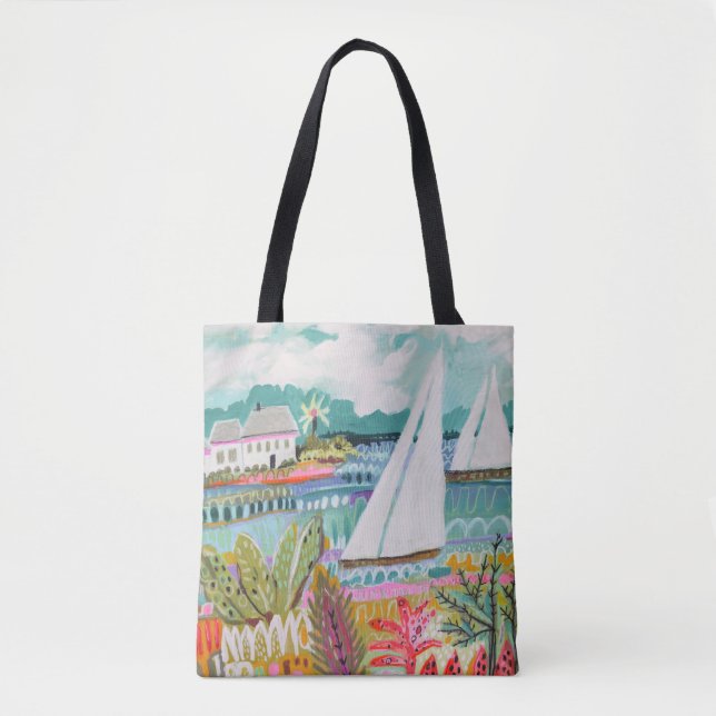 Tote Bag Deux voiliers (Devant)