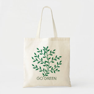 Tote Bag Devenez écolo de feuille verte feuille verte
