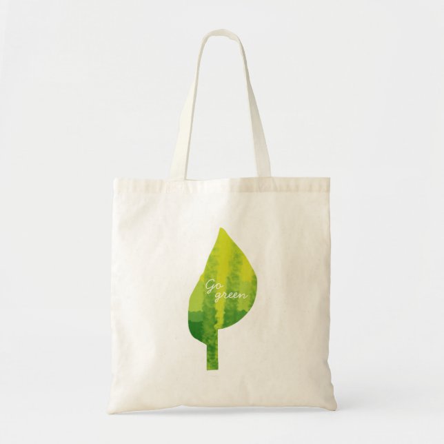 Tote Bag Devenez écolo éco-feuille de la nature (Devant)